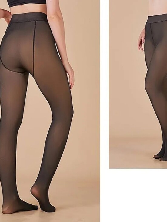 Scarlett Accessories - Women's Fleece Lined Sheer Thermal Footed Tights